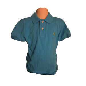 RALPH LAUREN Kids Polo Shirt Sz 6 Blue Short Sleeve Classic